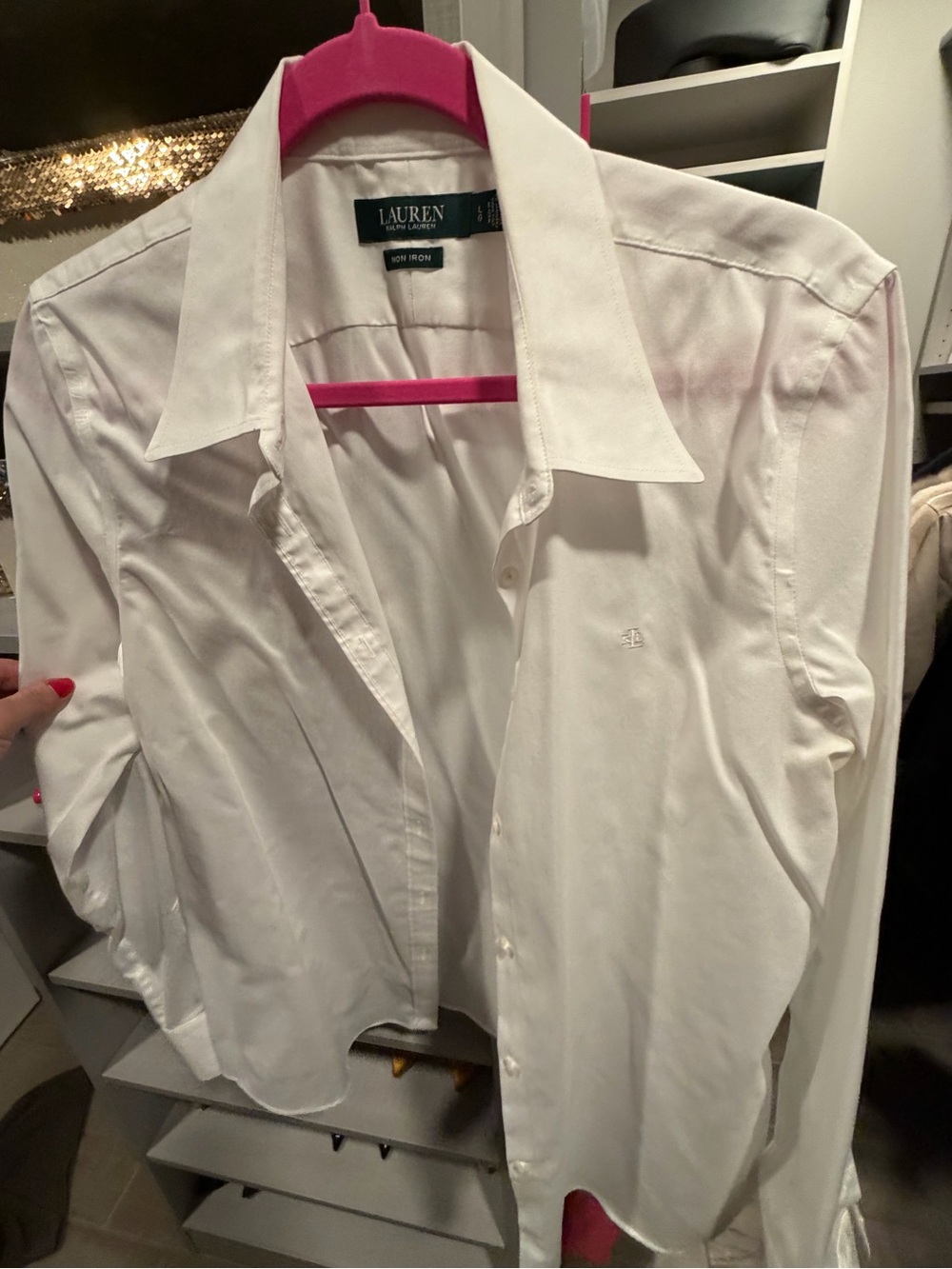 Ralph Lauren White women's Classic Button-Up Dress Shirt